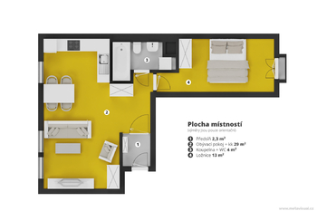 Pronájem bytu 2+kk v osobním vlastnictví 53 m², Praha 3 - Žižkov