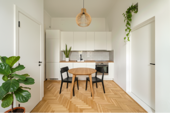 pokoj s kuchyní - vizualizace - Prodej bytu 1+1 v osobním vlastnictví 44 m², Plzeň