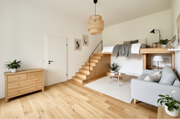 pokoj - vizualizace - Prodej bytu 1+1 v osobním vlastnictví 44 m², Plzeň