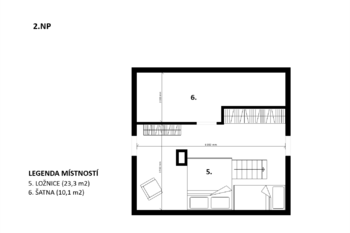2.NP - Prodej chaty / chalupy 66 m², Stříbrná Skalice