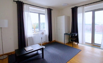 pokoj s kuchyní a terasou - Pronájem bytu 2+kk v osobním vlastnictví 69 m², Praha 4 - Krč