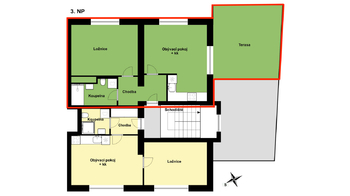 Pronájem bytu 2+kk v osobním vlastnictví 69 m², Praha 4 - Krč