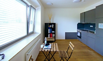 kuchyňský kout - Pronájem bytu 2+kk v osobním vlastnictví 36 m², Praha 4 - Krč