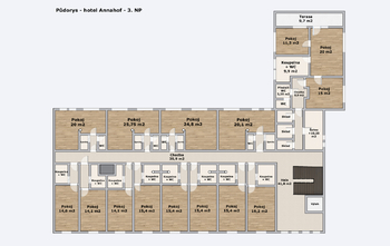 Prodej ubytovacího zařízení 2000 m², Lesní Hluboké