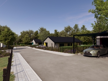 POHLED Z ULICE 3 - VIZUALIZACE - Prodej domu 136 m², Brázdim