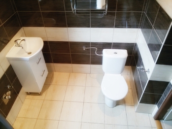 koupelna s toaletou - Prodej bytu 2+1 v osobním vlastnictví 67 m², Jeseník