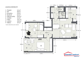 Prodej bytu 3+1 v družstevním vlastnictví 77 m², Praha 10 - Uhříněves