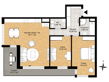 Pronájem bytu 3+kk v osobním vlastnictví 110 m², Praha 8 - Kobylisy