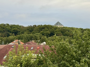 Výhled z balkónu - Pronájem bytu 3+kk v osobním vlastnictví 75 m², Praha 6 - Ruzyně 