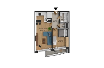 Prodej bytu 2+kk v osobním vlastnictví 61 m², Praha 4 - Nusle