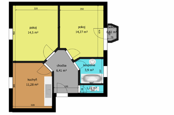 Pronájem bytu 2+1 v osobním vlastnictví 47 m², Nymburk