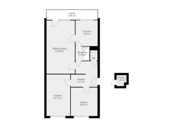 Prodej bytu 3+1 v osobním vlastnictví 69 m², Praha 4 - Nusle