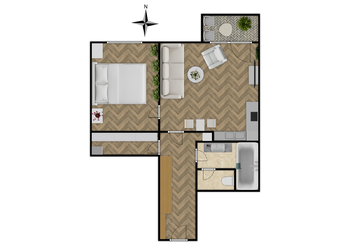Prodej bytu 2+kk v osobním vlastnictví 46 m², Břeclav