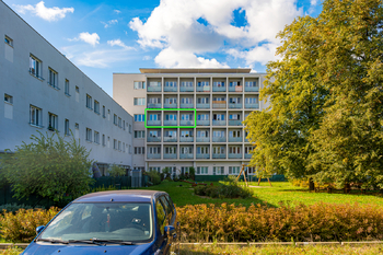 vyznačená okna bytu - Prodej bytu 3+kk v osobním vlastnictví 64 m², Kralupy nad Vltavou