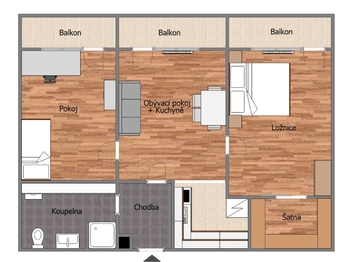 Prodej bytu 3+kk v osobním vlastnictví 64 m², Kralupy nad Vltavou