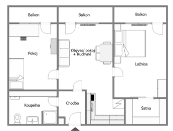 Prodej bytu 3+kk v osobním vlastnictví 64 m², Kralupy nad Vltavou