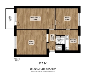 Prodej bytu 3+1 v družstevním vlastnictví 78 m², Ostrava
