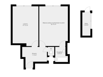 Prodej bytu 2+kk v osobním vlastnictví 52 m², Praha 4 - Michle