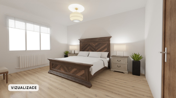 Vizualizace pokoj 3 - ložnice - Prodej domu 177 m², Bořanovice