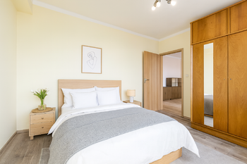 Návrh ložnice po rekonstrukci - Prodej bytu 2+1 v osobním vlastnictví 53 m², Mladá Boleslav