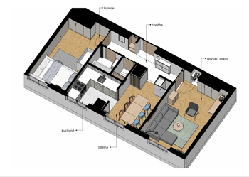 Pronájem bytu 2+1 v osobním vlastnictví 54 m², Ostrava