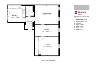Prodej bytu 3+1 v osobním vlastnictví 78 m², Karlovy Vary