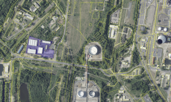 ortofoto - Pronájem výrobních prostor 6500 m², Horní Jiřetín