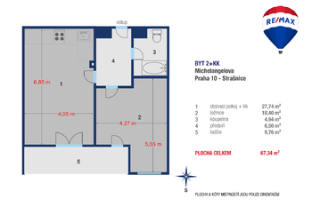 Pronájem bytu 2+kk v osobním vlastnictví 62 m², Praha 10 - Strašnice