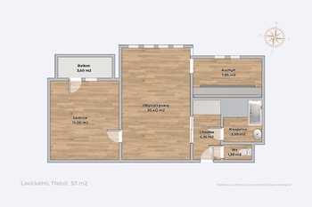 Prodej bytu 2+kk v osobním vlastnictví 56 m², Třebíč