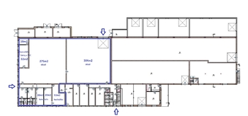 Půdorysný plánek  - Pronájem skladovacích prostor 733 m², Přezletice
