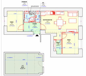 Projektová dokumentace - Prodej bytu 3+kk v osobním vlastnictví 67 m², Brno