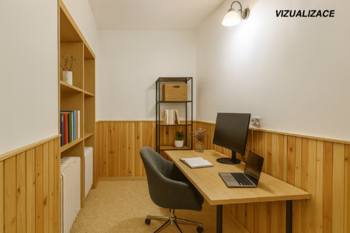 Vizualizace druhý pokoj - Prodej bytu 3+kk v osobním vlastnictví 67 m², Brno