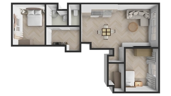Půdorys - Prodej bytu 3+kk v osobním vlastnictví 67 m², Brno