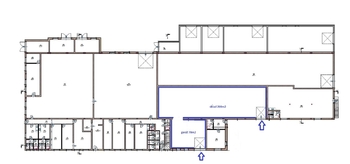 Půdorysný plánek - Pronájem skladovacích prostor 338 m², Přezletice