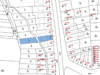 snímek z katastrální mapy - Prodej domu 122 m², Němčice nad Hanou