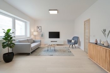 vizualizace obývacího pokoje - Prodej domu 122 m², Němčice nad Hanou