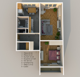 Prodej bytu 2+1 v osobním vlastnictví 60 m², Chomutov