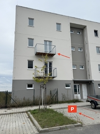 označení bytu a parkování - Pronájem bytu 2+kk v osobním vlastnictví 38 m², Zbůch
