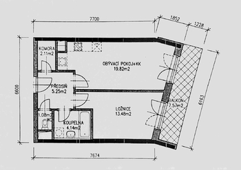 Pronájem bytu 2+kk v osobním vlastnictví 45 m², Praha 10 - Hostivař