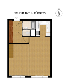 Pronájem bytu 2+kk v osobním vlastnictví 43 m², Praha 5 - Stodůlky