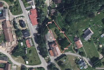 Ortofotomapa - Prodej pozemku 1222 m², Horní Třešňovec 