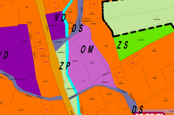 Územní plán výřez - Prodej pozemku 1222 m², Horní Třešňovec