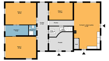 situqční plán místností  - Prodej chaty / chalupy 175 m², Čenkovice