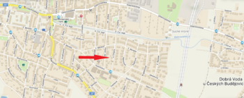 mapa - Pronájem bytu 4+1 v osobním vlastnictví 130 m², České Budějovice