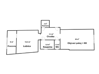 Prodej bytu 3+kk v družstevním vlastnictví 57 m², Praha 8 - Libeň