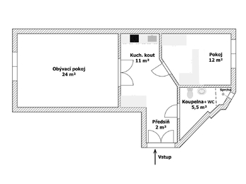 Pronájem bytu 2+kk v osobním vlastnictví 54 m², Praha 10 - Vršovice
