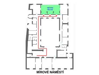 Pronájem kancelářských prostor 53 m², Louny