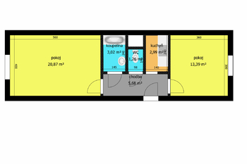 Pronájem bytu 2+kk v osobním vlastnictví 47 m², Poděbrady