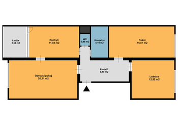 Prodej bytu 3+1 v osobním vlastnictví 75 m², Majdalena