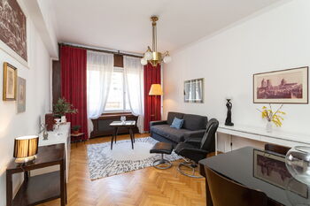 Obývací pokoj - Pronájem bytu 2+kk v osobním vlastnictví 60 m², Praha 1 - Nové Město